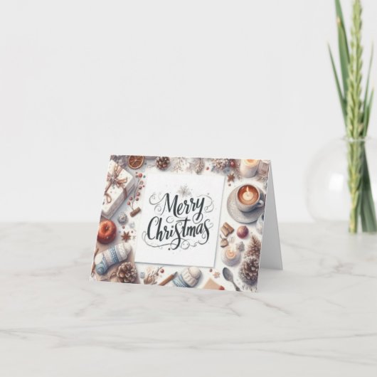 Merry Christmas Feestdagen Kaart (Voorkant)