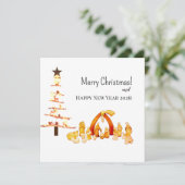 Merry Christmas! Feestdagenkaart (Staand voorkant)