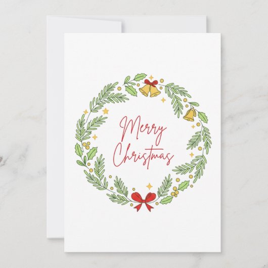 Merry Christmas Feestdagenkaart (Voorkant)