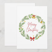 Merry Christmas Feestdagenkaart (Voorkant / Achterkant)