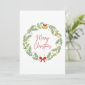 Merry Christmas Feestdagenkaart (Staand voorkant)