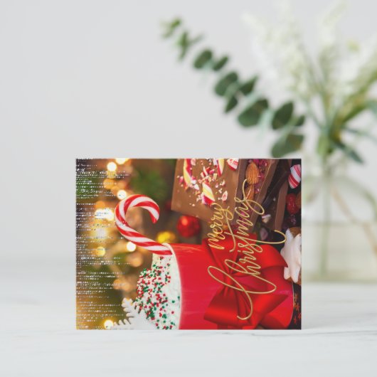 MERRY CHRISTMAS FEESTDAGENKAART (Staand voorkant)