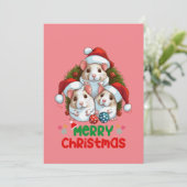 Merry Christmas  Feestdagenkaart (Staand voorkant)