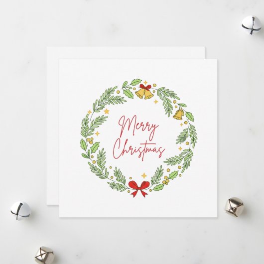 Merry Christmas Feestdagenkaart (Voorkant / Achterkant in situ)