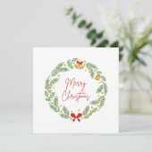 Merry Christmas Feestdagenkaart (Staand voorkant)