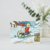 Merry christmas  feestdagenkaart (Staand voorkant)