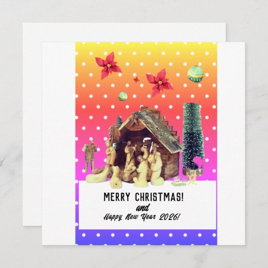 Merry Christmas! Feestdagenkaart (Voorkant / Achterkant)