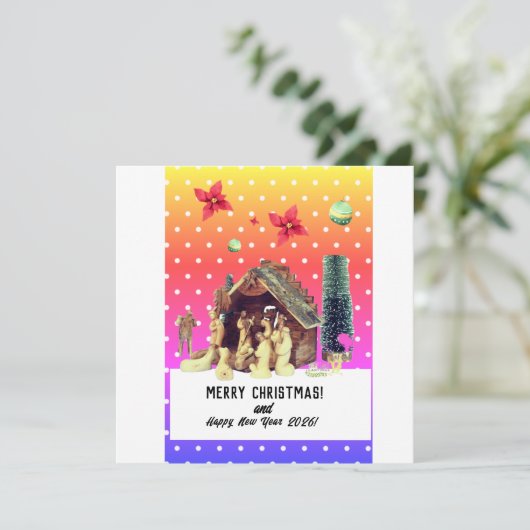 Merry Christmas! Feestdagenkaart (Staand voorkant)