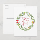 Merry Christmas Feestdagenkaart (Voorkant / Achterkant)