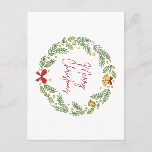 Merry Christmas Feestdagenkaart (Voorkant)