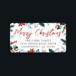 Merry Christmas Feestelijke Retour Adres Label<br><div class="desc">Meer kerstlabels in de Little Bayleigh Store!</div>