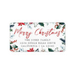 Merry Christmas Feestelijke Retour Adres Label<br><div class="desc">Meer kerstlabels in de Little Bayleigh Store!</div>