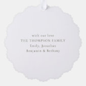 Merry Christmas Feestelijke Tree Sage Script Ornament Kaart (Achterkant)