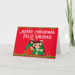 MERRY CHRISTMAS FELIZ NAVIDAD CARD FEESTDAGEN KAART