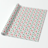 Merry Christmas Festive Baubles and Candy Cadeaupapier (Uitgerold)