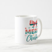 Merry Christmas Festive Bow Coffee Mug Koffiemok (Voorkant rechts)