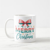 Merry Christmas Festive Bow Coffee Mug Koffiemok (Links)
