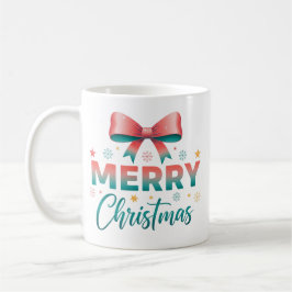 Merry Christmas Festive Bow Coffee Mug Koffiemok