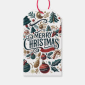 Merry Christmas Festive & Colorful Cadeaulabel (Achterkant)