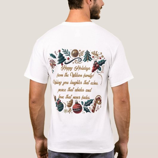 Merry Christmas Festive & Heartfelt Family T-shirt (Achterkant)