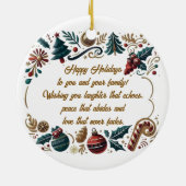 Merry Christmas Festive & Heartfelt  Keramisch Ornament (Achterkant)