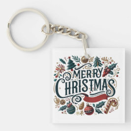 Merry Christmas Festive & Heartfelt  Sleutelhanger