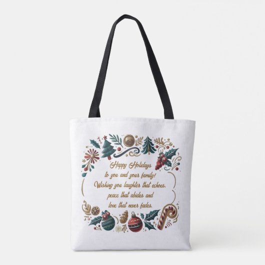 Merry Christmas Festive & Heartfelt  Tote Bag (Achterkant)