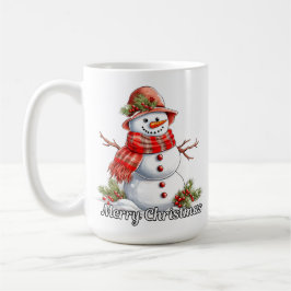 Merry Christmas Festive Little Snowman Koffiemok