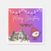 Merry Christmas Festive Napkin Servet (Voorkant)