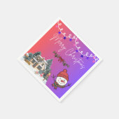 Merry Christmas Festive Napkin Servet (Hoek)