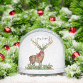 Merry Christmas Festive Reindeer Sneeuwbol (Kerstmis)