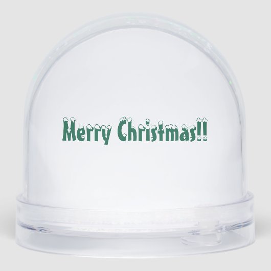 Merry Christmas Festive Reindeer Sneeuwbol (Achterkant)