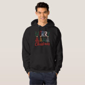 Merry Christmas Festive Retro Christmas Design Hoodie (Voorkant volledig)