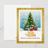 Merry Christmas | Festive Tree & Gifts Holiday Feestdagenkaart (Voorkant / Achterkant)