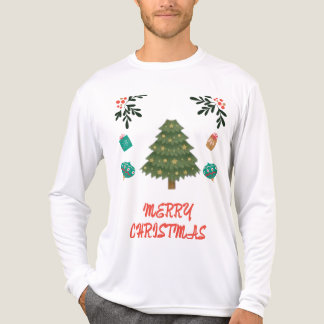 Merry Christmas – Festive Tree & Holiday Ornaments Tri-Blend Shirt