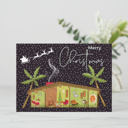 MERRY CHRISTMAS | Fijne feestdag midden eeuw Moder (Staand voorkant)