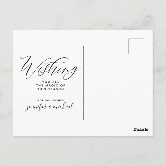 MERRY CHRISTMAS | Fijne feestdag midden eeuw Moder Briefkaart (Achterkant)