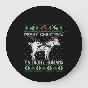 Merry Christmas Filthy Humans Goat Ugly Christmas Grote Klok