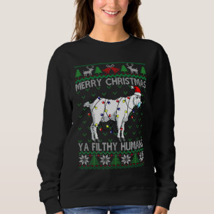 Merry Christmas Filthy Humans Goat Ugly Christmas Trui