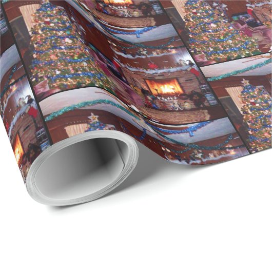 MERRY CHRISTMAS, FIREPLACE CADEAUPAPIER (Rol Hoek)