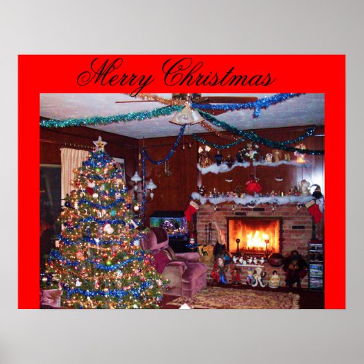 MERRY CHRISTMAS, FIREPLACE poster (Voorkant)