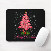 Merry Christmas Flamingo Snowflake Tree Xmas Men W Muismat (Met muis)