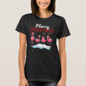 Merry Christmas Flamingo Tree Lights Flamingo Chri T-shirt (Voorkant)