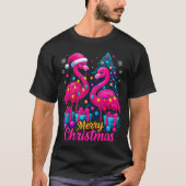 Merry Christmas Flamingo Xmas T-shirt (Voorkant)