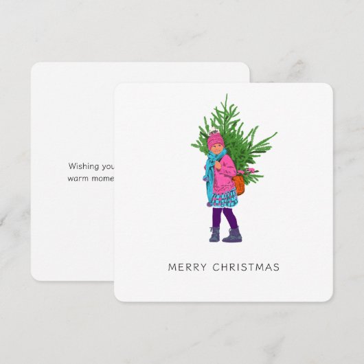 Merry Christmas - Flat Card (Voorkant / Achterkant)