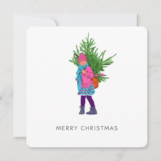 Merry Christmas - Flat Card (Voorkant)