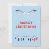 Merry Christmas Flat Greeting Card Kaart (Voorkant)