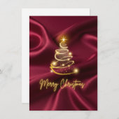 merry Christmas Flat Holiday Card Feestdagenkaart (Voorkant / Achterkant)