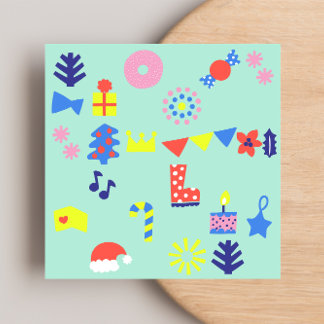 MERRY CHRISTMAS Flat Note Card Notitiekaartje