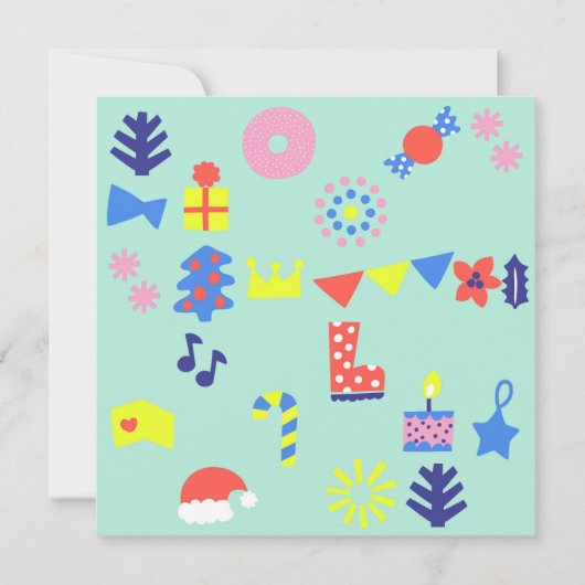 MERRY CHRISTMAS Flat Note Card Notitiekaartje (Voorkant)